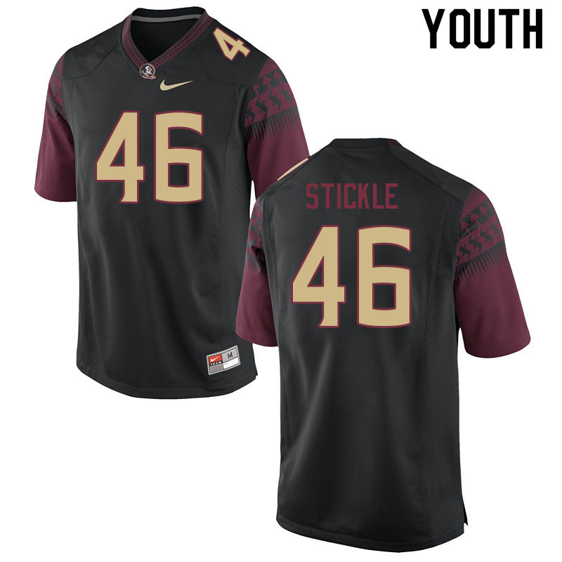Youth #46 David Stickle Florida State Seminoles College Football Jerseys Sale-Black